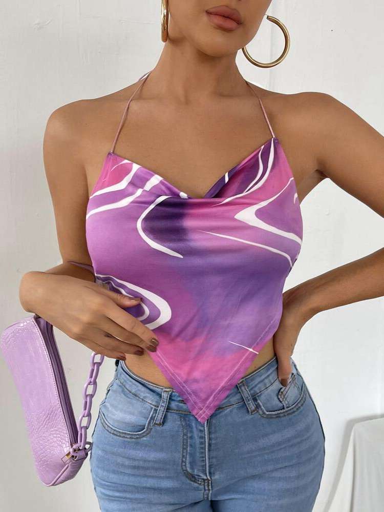 Backless Crop Sexy Women Tops, Blouses  Tee 900