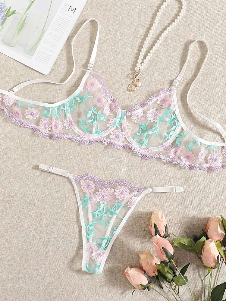 Embroidery Sexy  Underwear  Sleepwear 3841