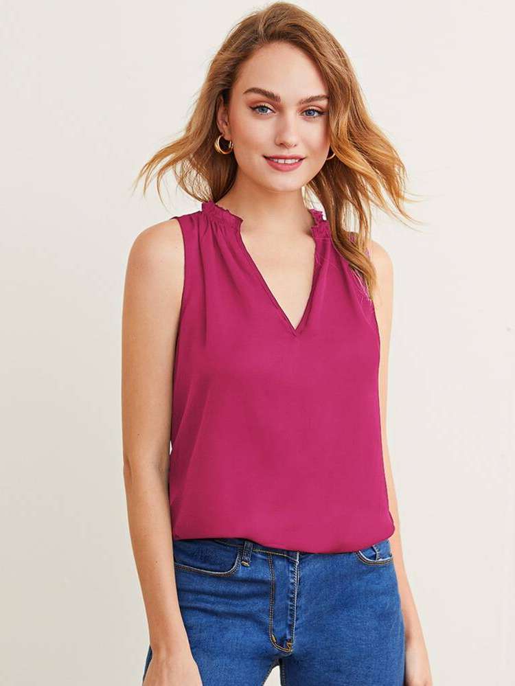  Plain Red Violet Casual Women Clothing 5651