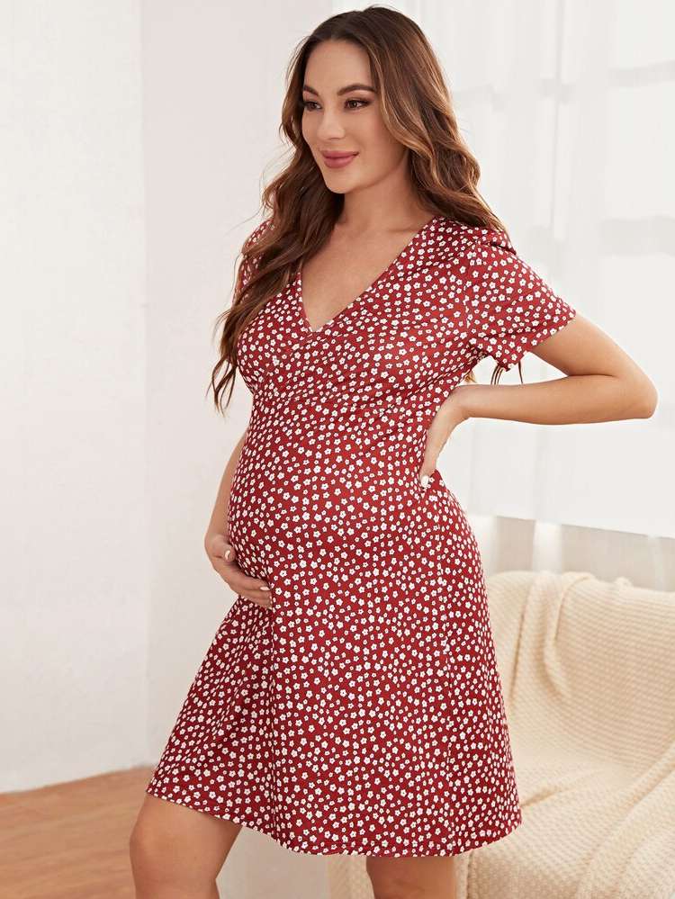  Wrap Ditsy Floral Maternity Lingerie  Loungewear 3013