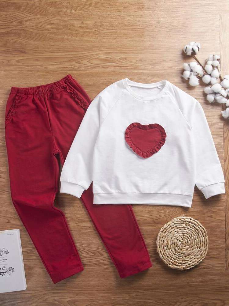 Ruffle Long Sleeve Regular Fit Baby Sets 127