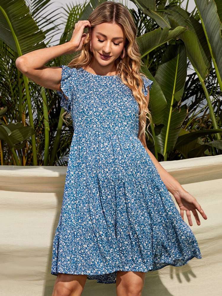  Short Ditsy Floral Casual Maternity Dresses 6331