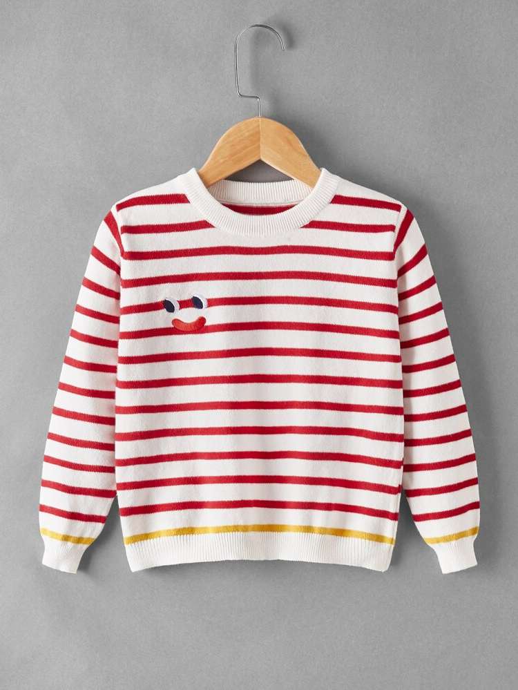  Red and White Regular Regular Fit Toddler Boy Sweaters 9779