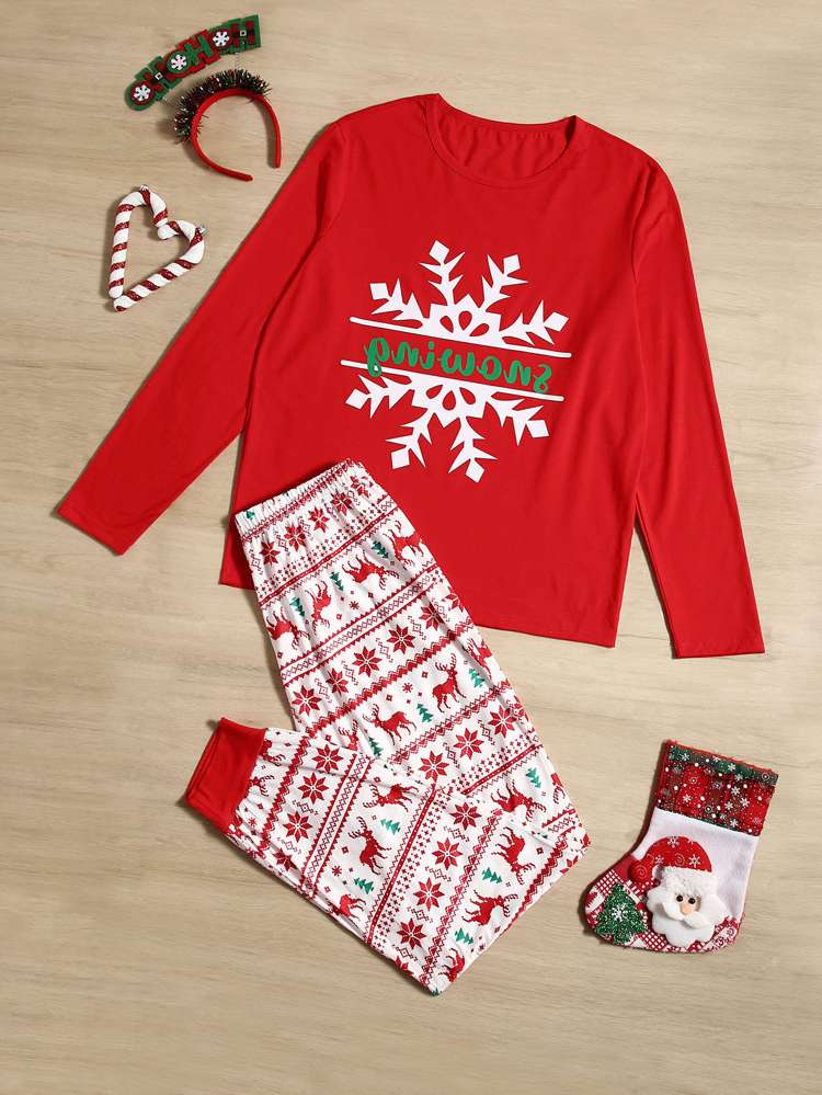  Christmas Long Sleeve Men Loungewear Sets 9430