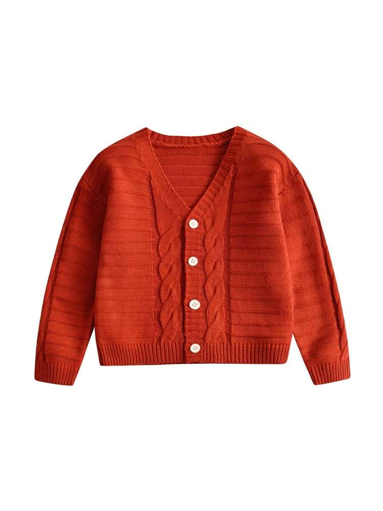  Button Front Regular Fit Toddler Girls Knitwear 8624