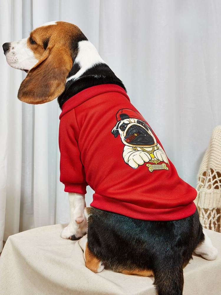 Animal Red  Pet Sweatshirts  Hoodies 1368