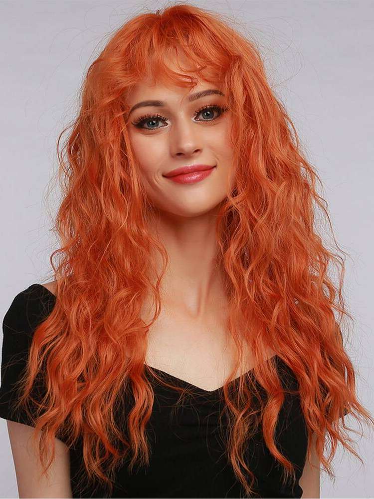   Red Synthetic Woven Wigs 3718