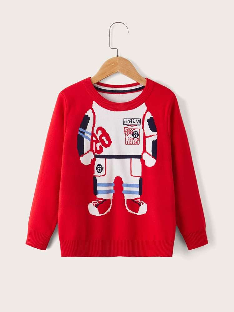 Long Sleeve  Red Toddler Boy Sweaters 72