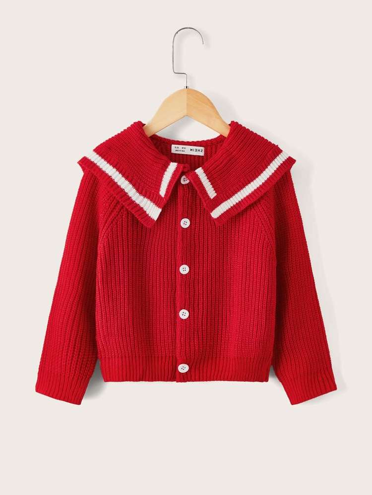 Regular Fit Preppy Sailor Collar Kids Clothing 2378