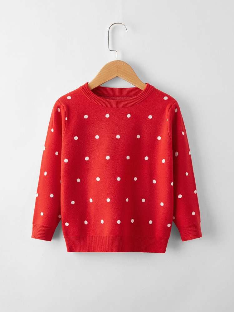 Regular Fit Polka Dot Regular Long Sleeve Toddler Girls Clothing 135