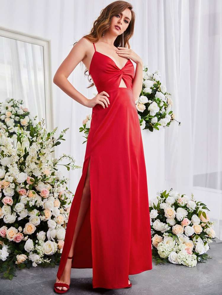  Glamorous Spaghetti Strap Backless Women Dresses 8928