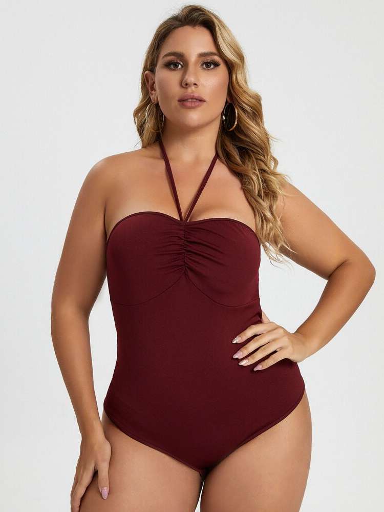 Sexy  Sleeveless Plus Size Bodysuits 3542