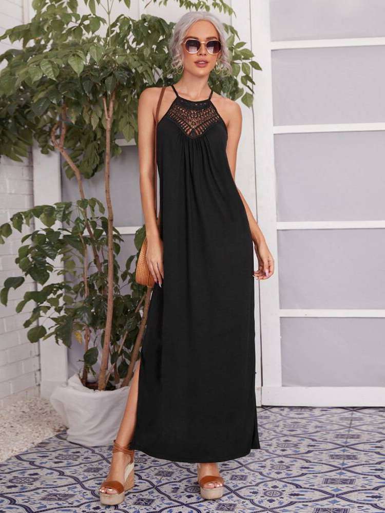 Halter Redwood Maxi Women Dresses 7838