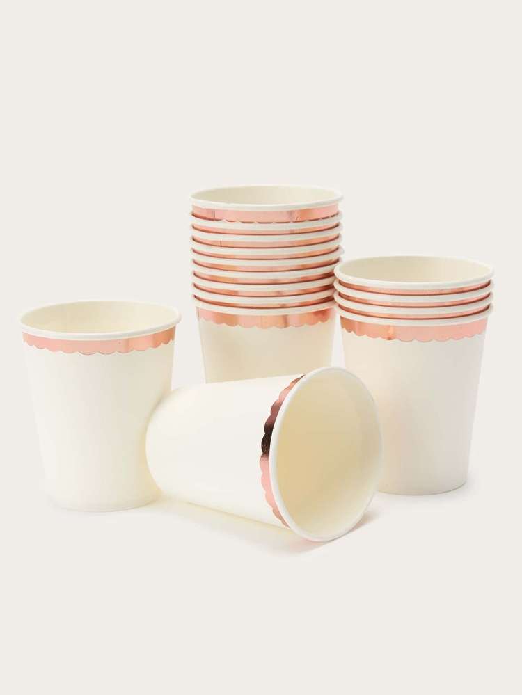  Rose Gold Disposable Tableware 9784