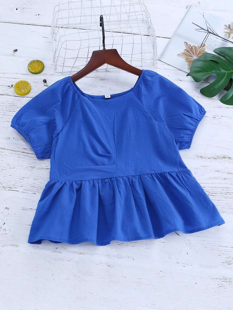 Cute Regular Fit Regular Royal Blue Girls Clothing 8113