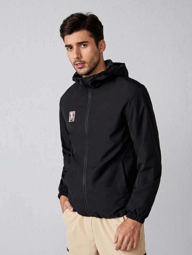 Patchwork Casual Hooded Regular Men Jackets 778