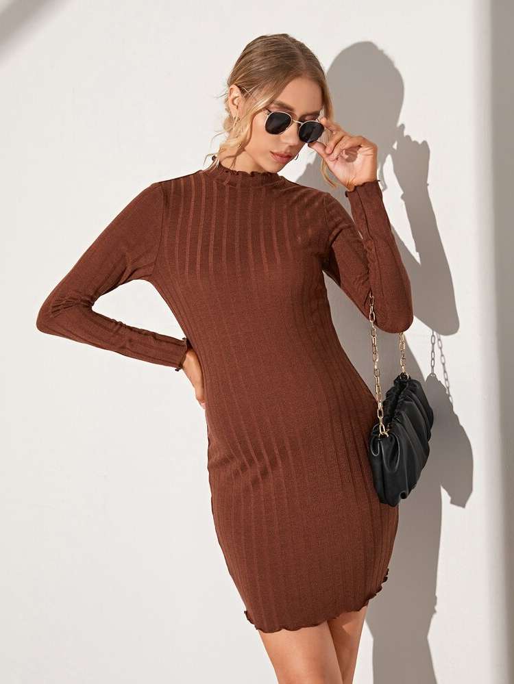 Elegant Long Sleeve Plain Slim Fit Maternity 7732