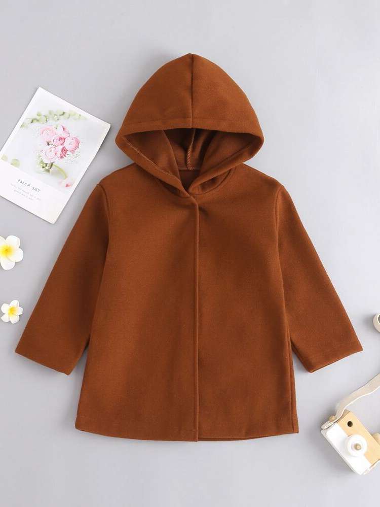 Regular Fit Hooded Short Long Sleeve Toddler Girls Clothing 6027