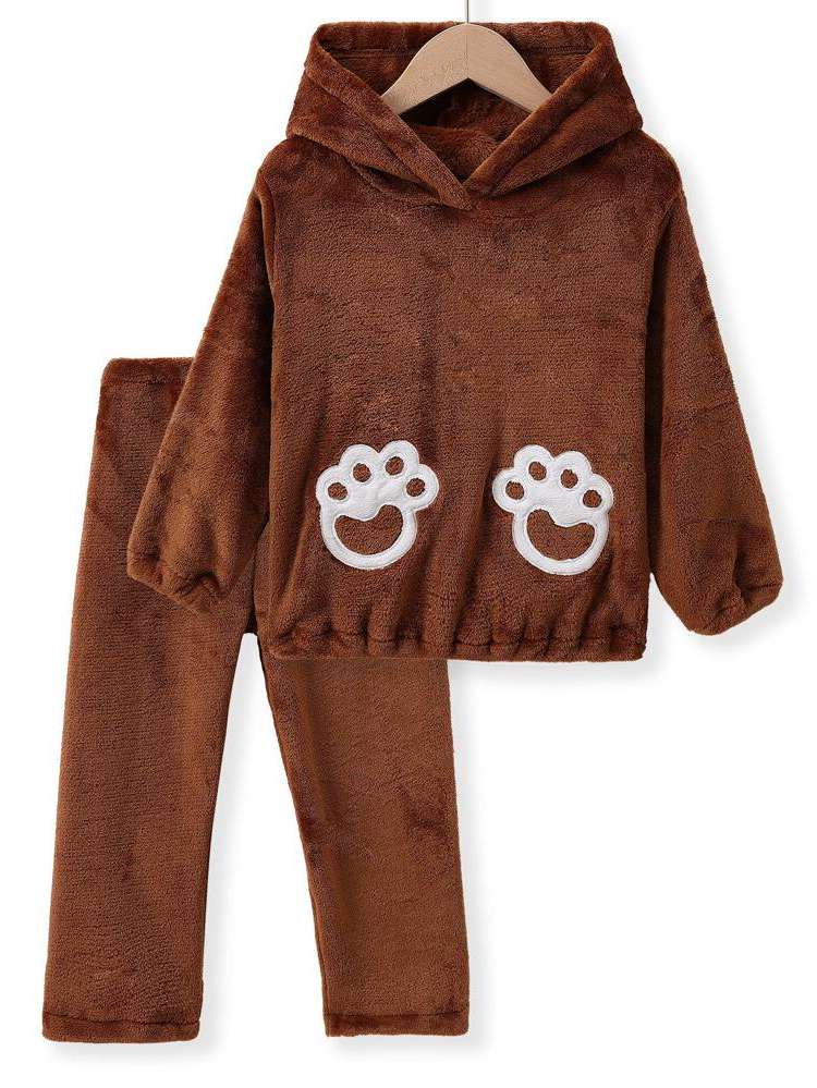 Rust Brown Long Sleeve Kids Underwear  Sleepwear 617