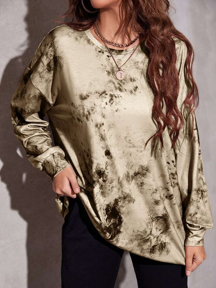 Long Tie Dye Long Sleeve Women Clothing 935