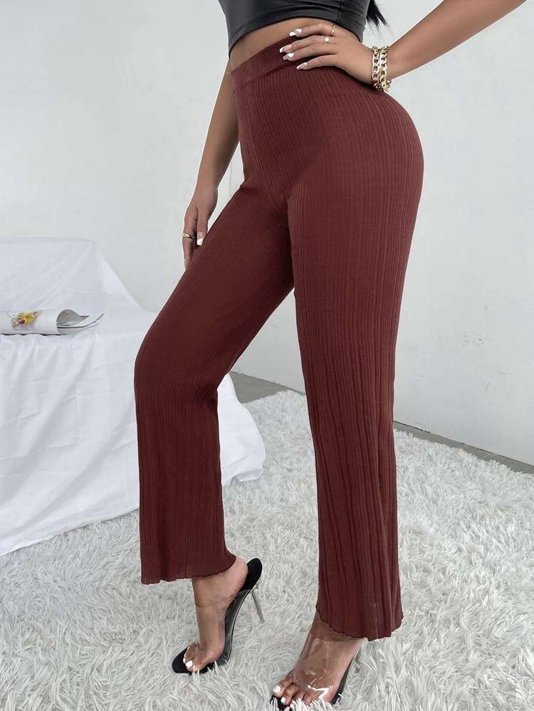  Long Plain Women Sweater Pants 4249