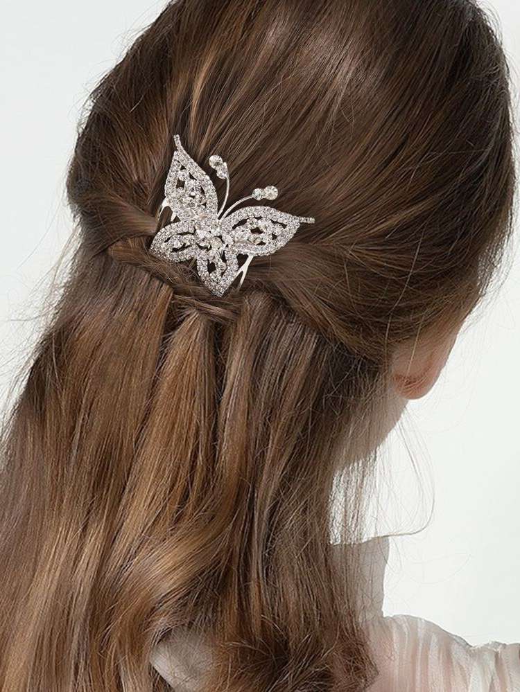 Glamorous Silver Hair Clips 737