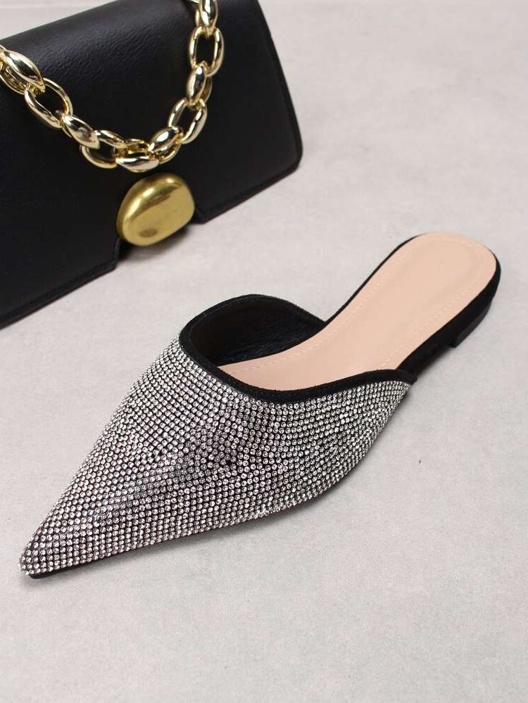  Rhinestone Silver Women Flats 441