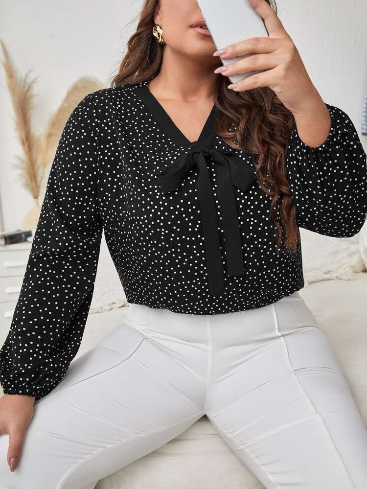  Regular Fit Elegant Plus Size Blouses 9407