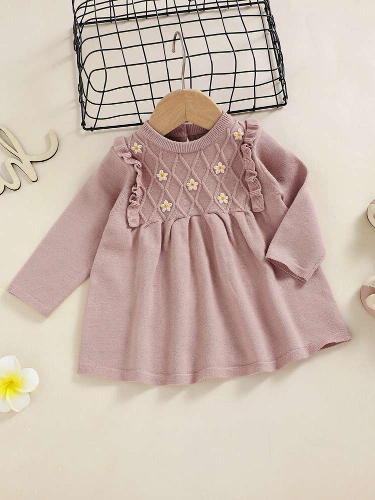  Embroidery Short Round Neck Baby Knitwear 903