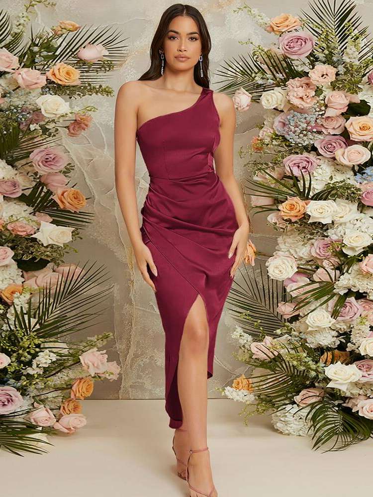  Watermelon Pink Sleeveless Women Wedding Party Wear 3648