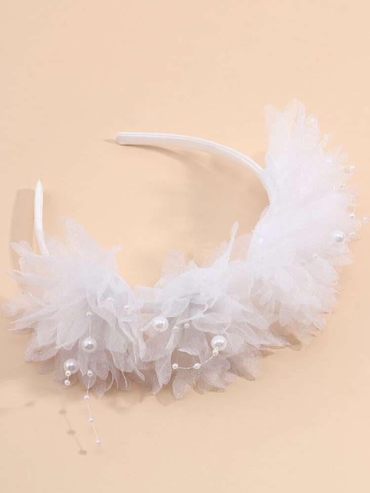  Plain White Kids Hair Accessories 4806