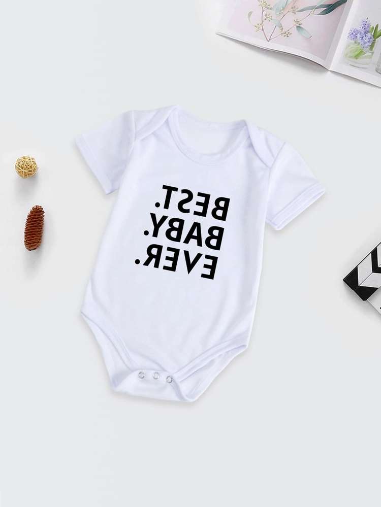  Short Sleeve Letter Baby Clothing 2184