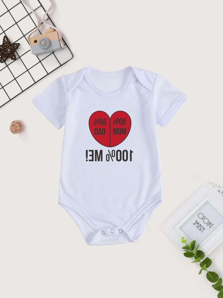  Short Sleeve Round Neck Baby Bodysuits 5010