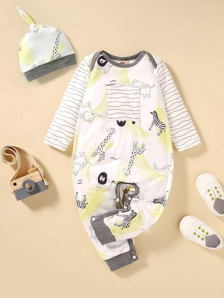  Cartoon Long Sleeve Baby Jumpsuits 5665