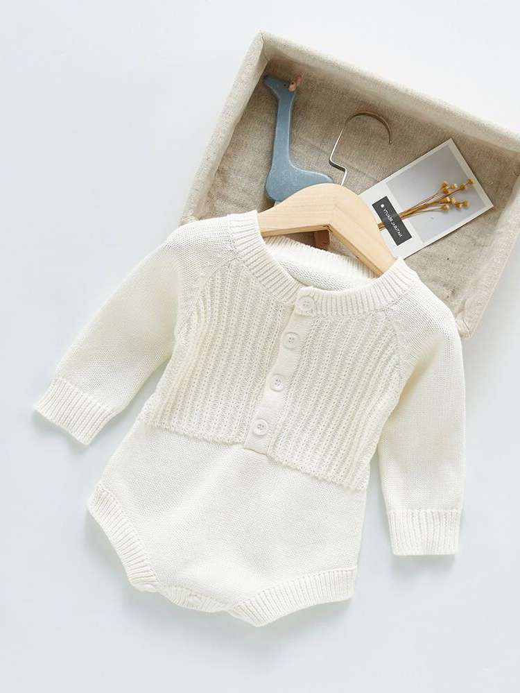 Plain White Long Sleeve Baby  Mom 4972