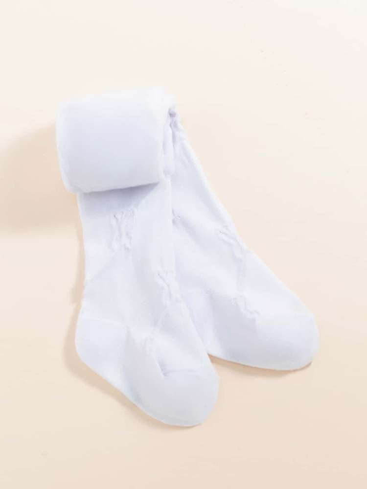  Plain White Casual Baby Socks  Tights 5506