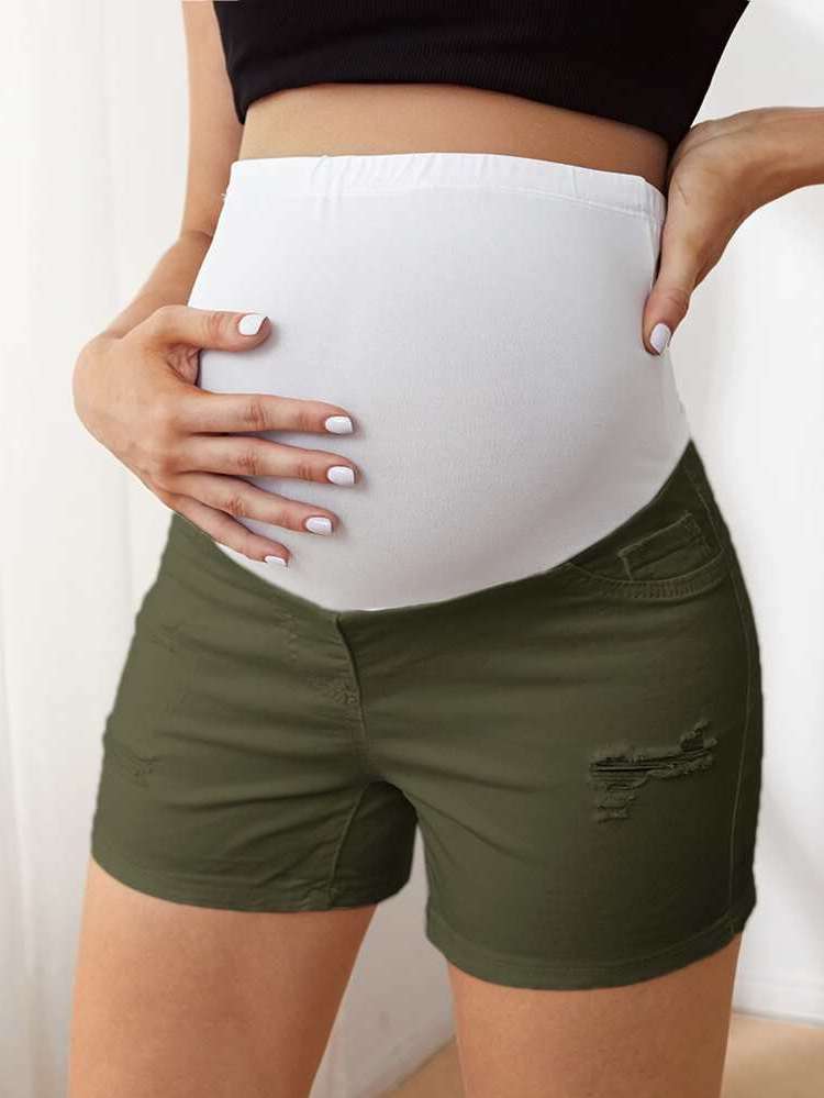 Ripped Plain Slim Fit Maternity 408