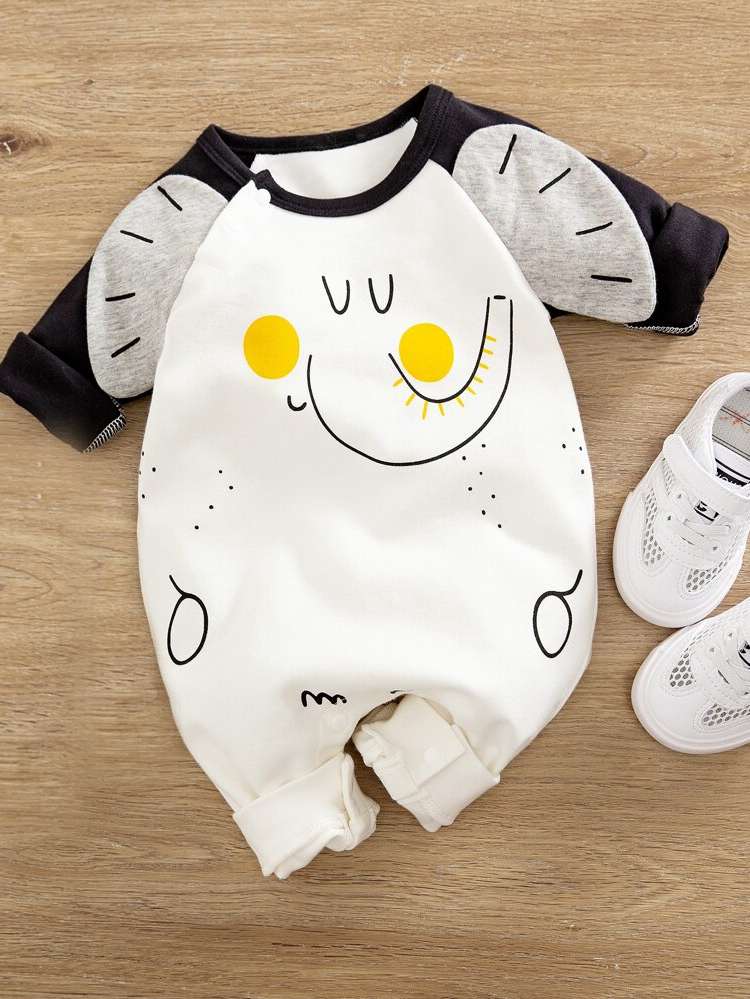 Long Sleeve Long White Baby Onesies 6516