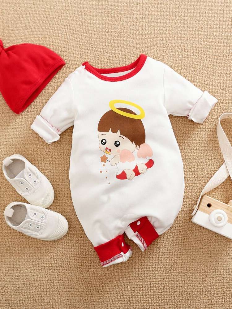  White Button Round Neck Baby Clothing 9321