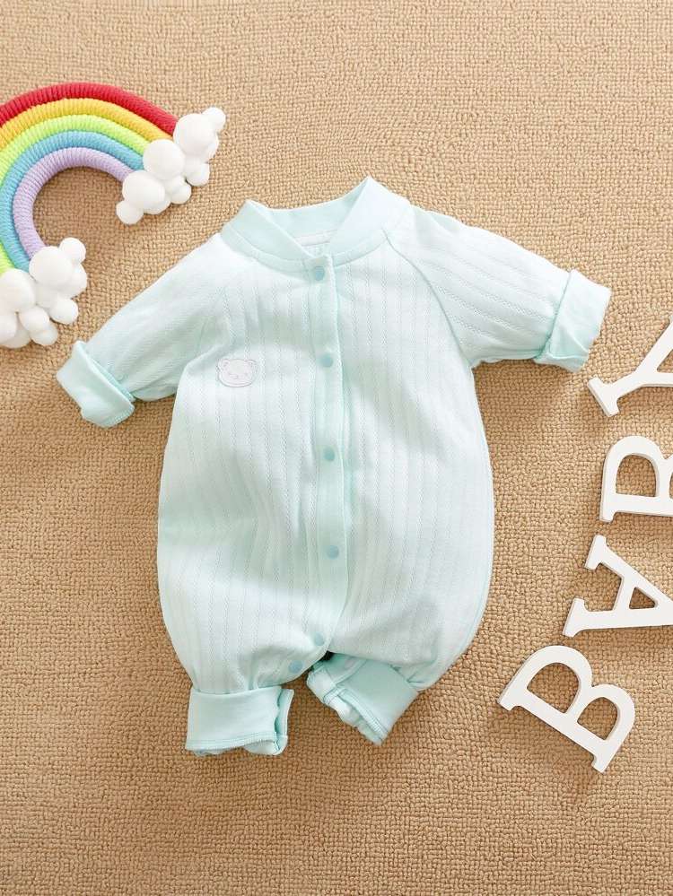 Long White Patched Baby  Mom 8376