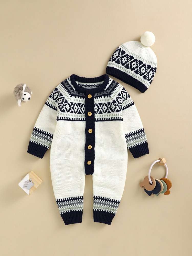  Casual Button Long Sleeve Baby Clothing 3914