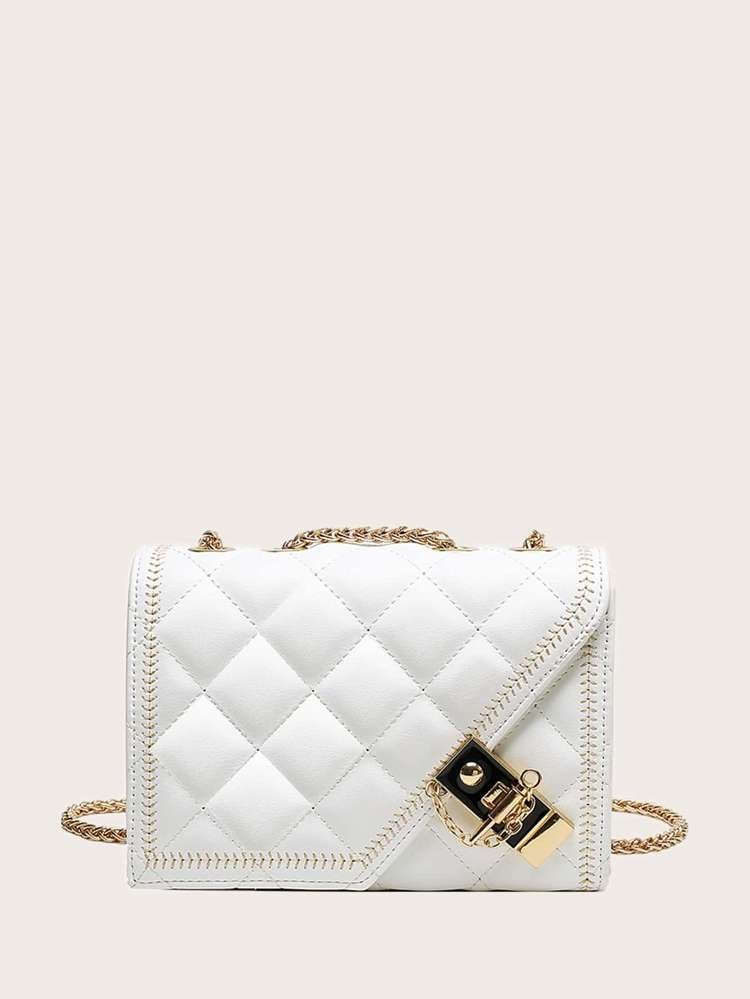 Quilted White  Bags 602