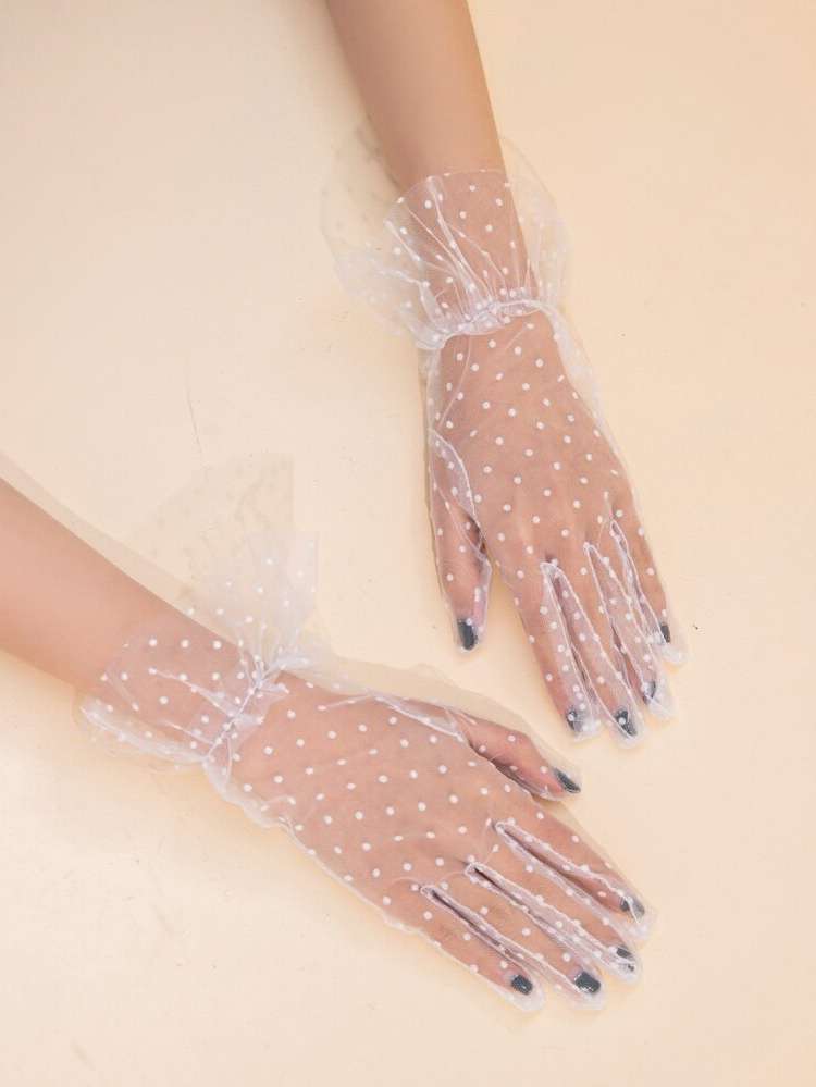   White Bridal Gloves 4131