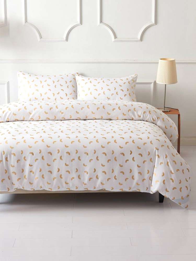 Modern Graphic White Bedding 9718