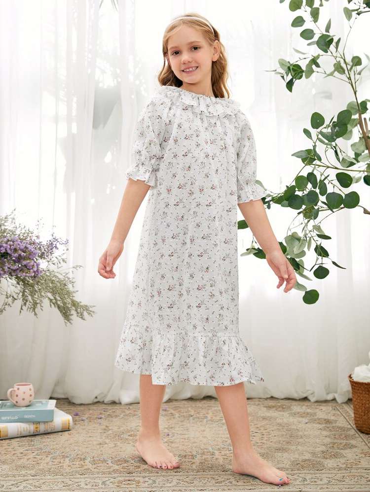 White Ruffle Cute Kids Underwear  Sleepwear 241