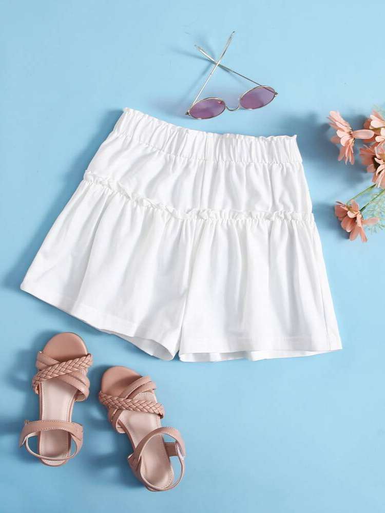 Frill Loose Casual Girls Shorts 9144