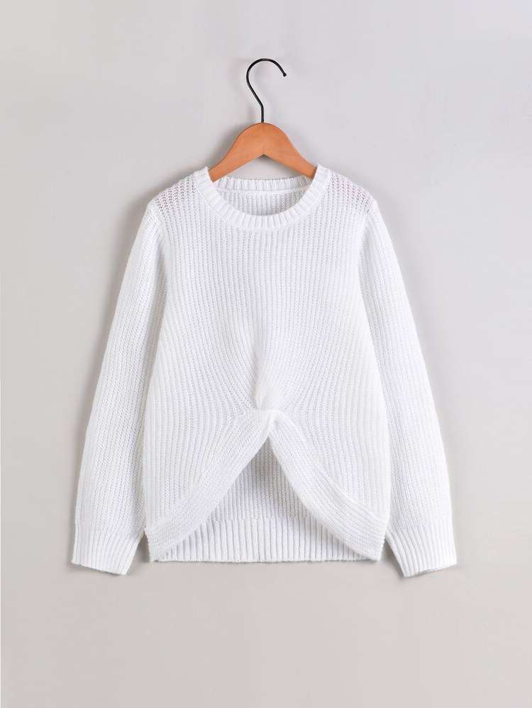 White Casual Long Sleeve Regular Kids Clothing 876