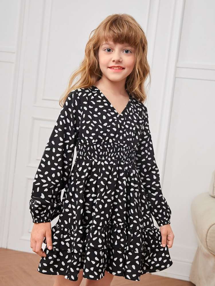 All Over Print Regular Fit Long Sleeve V neck Kids Clothing 721