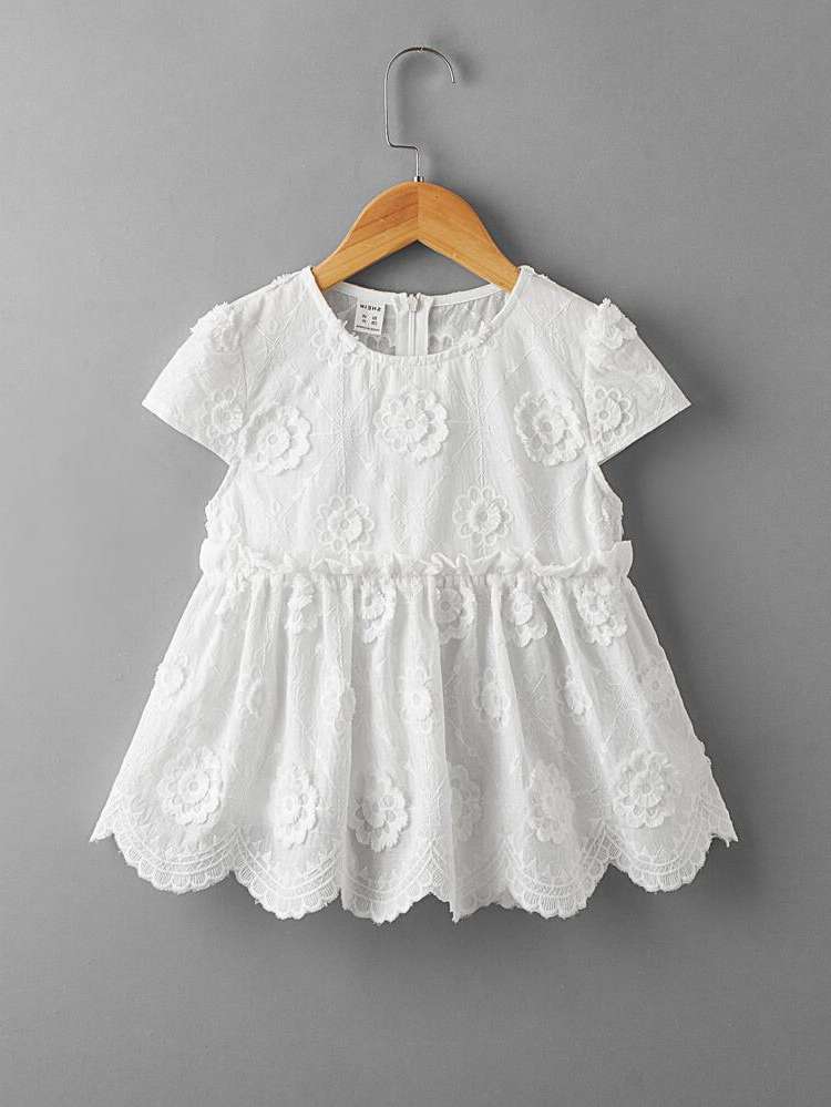 Cute Regular Cap Sleeve White Girls Clothing 358