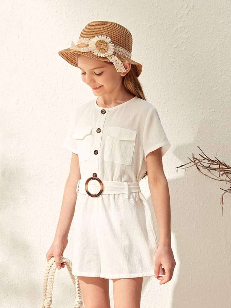  Short Short Sleeve Boho Kids Clothing 4811